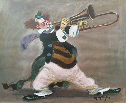 Clown au Trombone - Raoul Giordan
